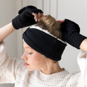 BearPaw Winter Headband & Gloves Set NWT